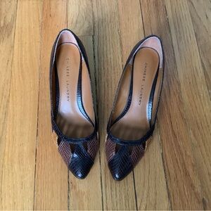 Elegant color block heels